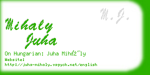 mihaly juha business card